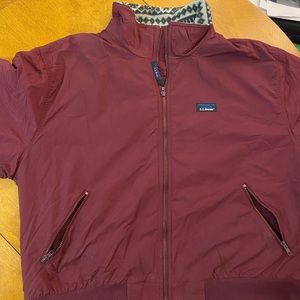 Vintage fleece lined LL Bean warm up jacket